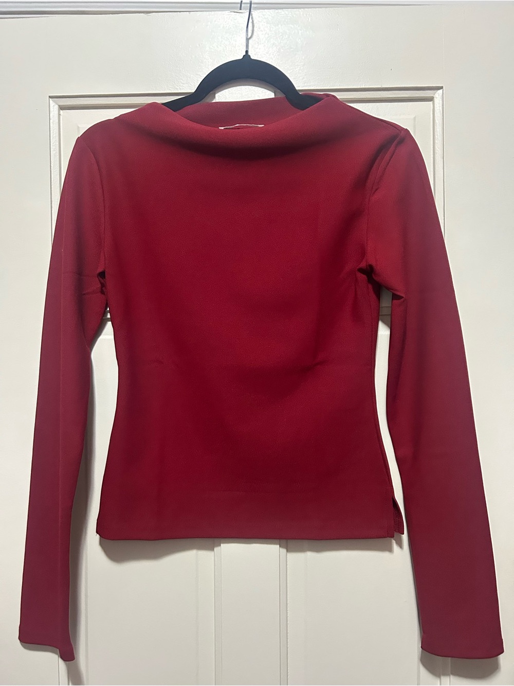 ZARA red/ burgandy top with a High neck